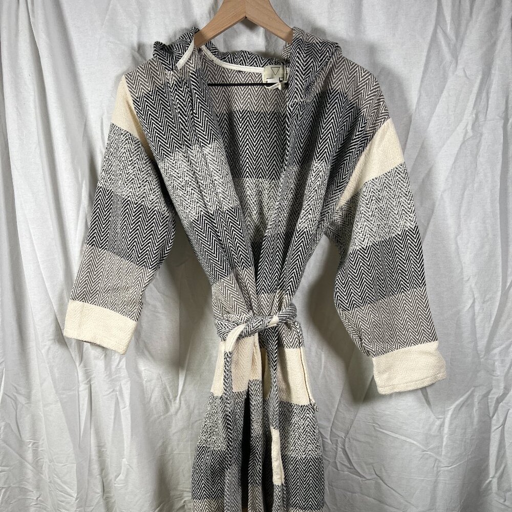 Striped Bathrobe - 100% Cotton - size M